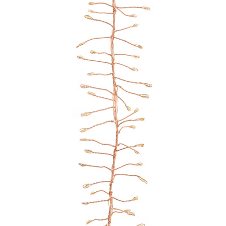 Festone di Luce rame 3 m, 600 microled bianco caldo