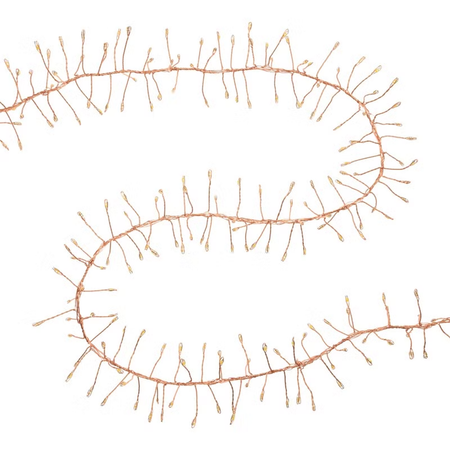 Festone di Luce rame 3 m, 600 microled bianco caldo