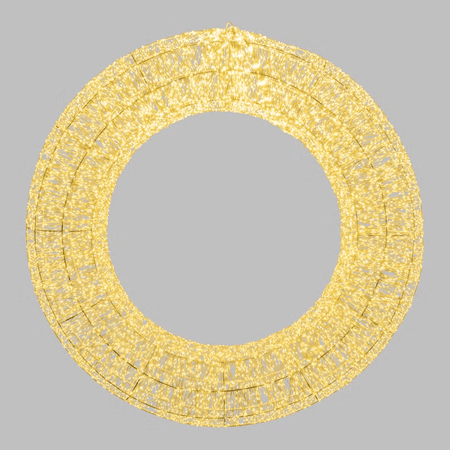 Corona Bianca 3D , microled bianco caldo e freddo, uso interno