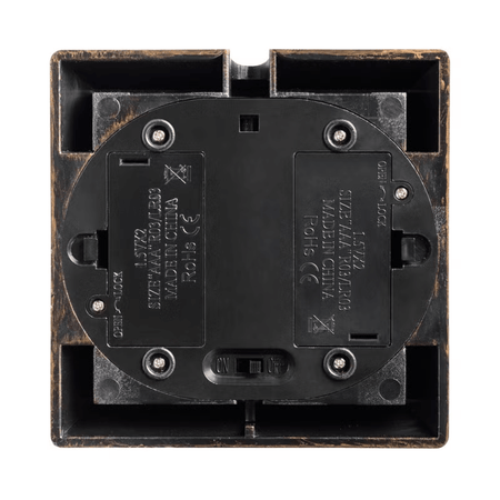 Lanterna natalizia Babbo Natale con bastone e alberello, brunita, led bianco caldo