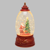 Lanterna Panorama con Albero e Babbo Natale, led bianco caldo per decorazioni
