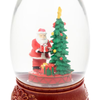 Lanterna Panorama con Albero e Babbo Natale, led bianco caldo per decorazioni