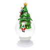 Sfera con Albero e Babbo Natale, led RGB cambiacolore per decorazioni