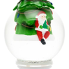 Sfera con Albero e Babbo Natale, led RGB cambiacolore per decorazioni