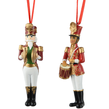 Pendaglio a forma di soldatino schiaccianoci per albero decorazione natalizia da 11.5 cm