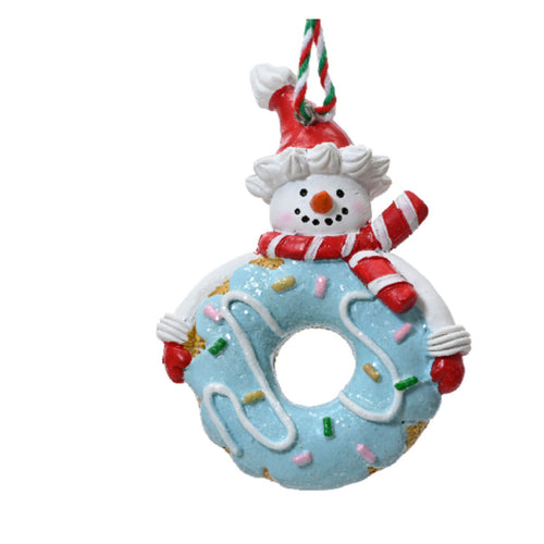 Pendaglio a forma di ciambelle per albero decorazione natalizia da 9.6 cm