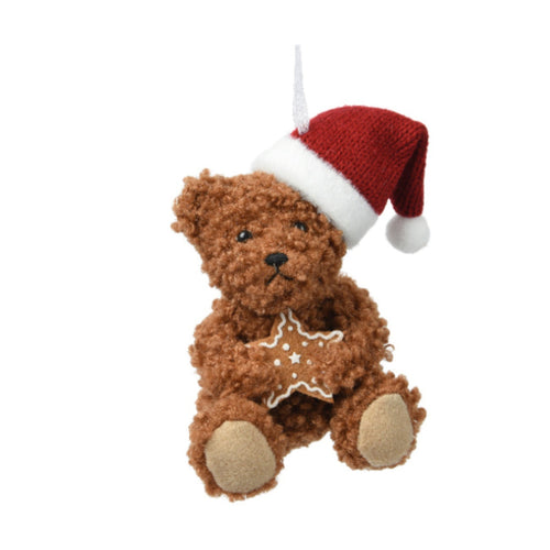 Pendaglio a forma di orsetto natalizio per albero decorazione natalizia da 12 cm