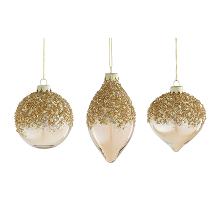 Palline per albero di natale color champagne Ø 8 cm, Set da 12 pezzi