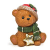 Orso natalizio in poliresina per decorazione natalizia