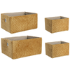 Set 4 Cesta Averill con struttura in cartone e rivestimento in poliestere effetto velluto