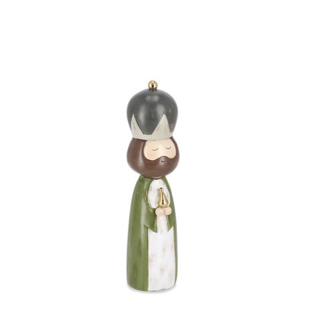 Natività per presepe con san Giuseppe, Maria, Angelo, Re magio