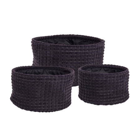 Set 3 porta oggetti "Nicky" in poliestere