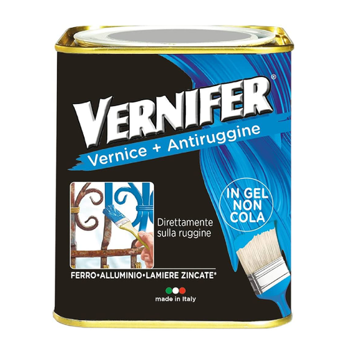 Smalto Vernifer tinte brillanti con antiruggine e vernice in gel ml750