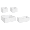 Set 4 pezzi Cesta intreccio con struttura in acciaio e rivestito in nylon