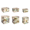 Set 6 porta oggetti Botanic rettangolare in plastica