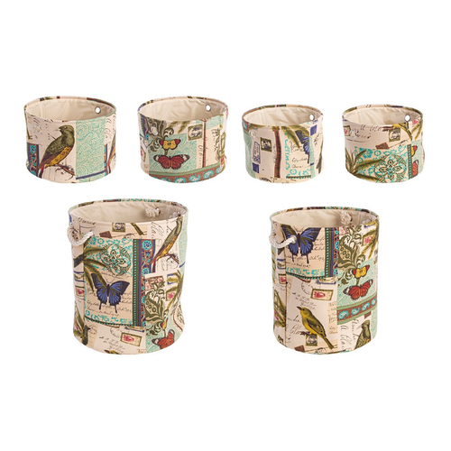 Set 6 porta oggetti Botanic in plastica