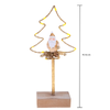Albero per decorazione di natale con led e babbo h 26 cm