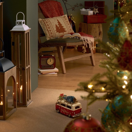 Bus "Jancis" con regali  in metallo per decorazioni natalizie