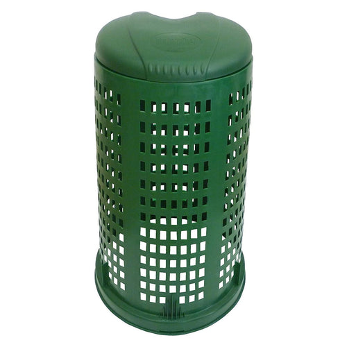 Trespolo verde portasacco con coperchio e capacità di 110 lt