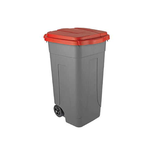 Bidone Ottanta per immondizia in polipropilene carrellato 80 lt