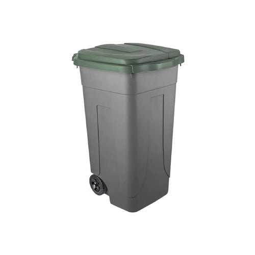 Bidone Ottanta per immondizia in polipropilene carrellato 80 lt