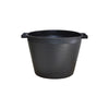 Mastellotto tondo in materiale plastico nero con manici