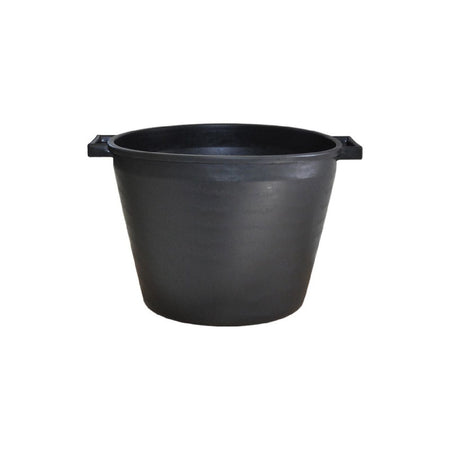 Mastellotto tondo in materiale plastico nero con manici