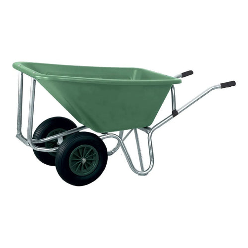 Carriola Wilby con telaio tubolare zincato e vasca in pvc 160 lt a due ruote