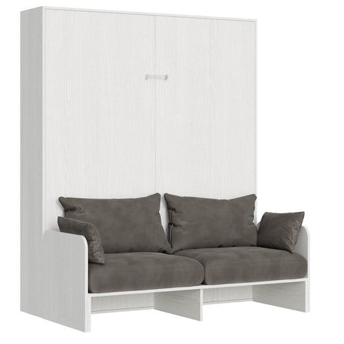 Letto Bologna matrimoniale a scomparsa con divano, in legno, con apertura verticale, per camera da letto