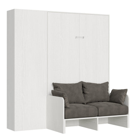 Letto "Palermo" matrimoniale a scomparsa con divano, in legno, con apertura verticale, per camera da letto