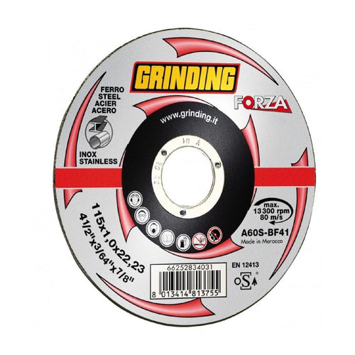 Mola abrasiva per il taglio di ferro e acciaio inox a centro piano