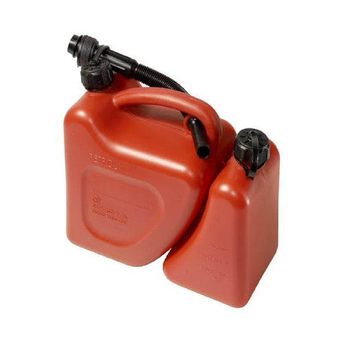 Tanica doppio uso in polietilene neutro con tubo prolunga flessibile per versamento