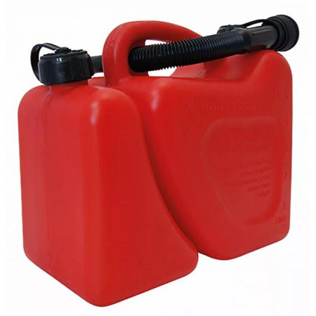 Tanica doppio uso in polietilene neutro con tubo prolunga flessibile per versamento