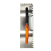 Frattone dentato Tedesco in acciaio a due mani con manico in legno