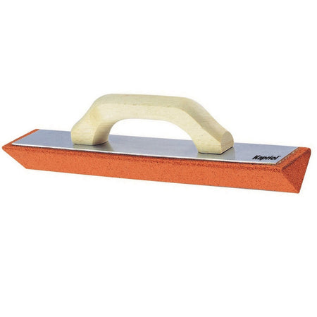 Frattone in gomma spugna angolare con manico in legno 7 x 35 cm