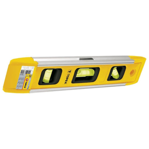 Livella Torpedo a tre bolle con corpo in ABS e base magnetica 23 cm
