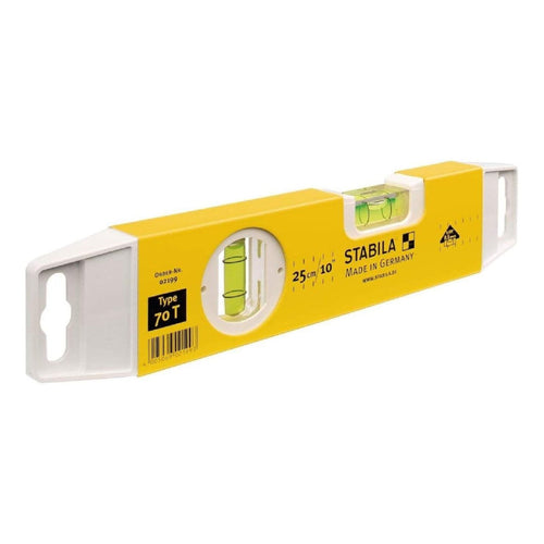 Livella a due fiale 70 T tascabile e leggera realizzata in alluminio 25 cm