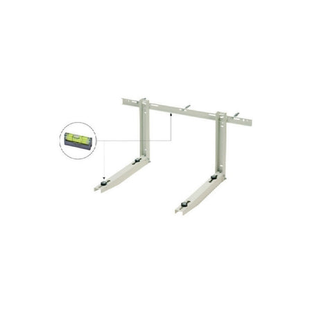 Staffe per condizionatori con traversa a "C" in lamiera elettrozincata con kit fissaggi e viteria