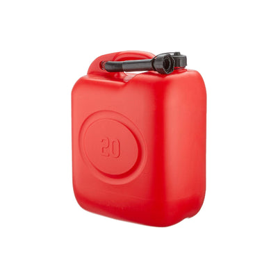 Tanica per carburanti rossa in politeliene con beccuccio flessibile