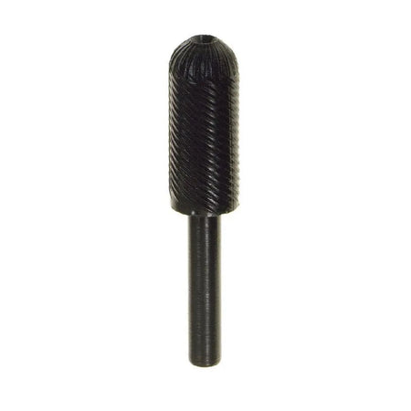 Fresa rotativa cilindrica bombata per metallo con gambo di Ø 6 mm