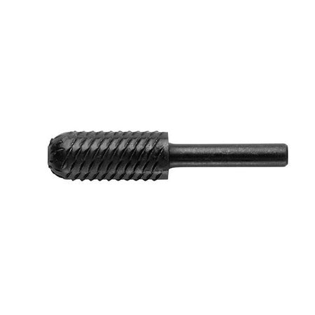 Fresa rotativa cilindrica bombata per metallo con gambo di Ø 6 mm