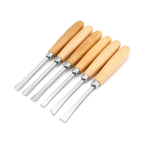 Kit da 6 pezzi di sgorbie per legno con manico in legno