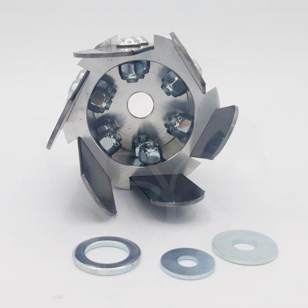 Testina "Zappetta super" in alluminio con 6 lame in ferro