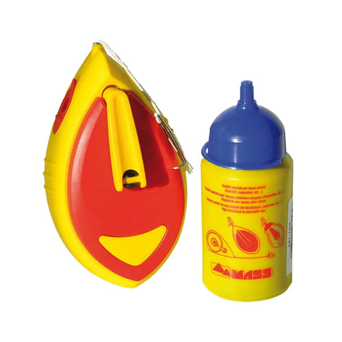 Tracciarighe a filo in plastica antiurto con manovella e flacone da 120 ml
