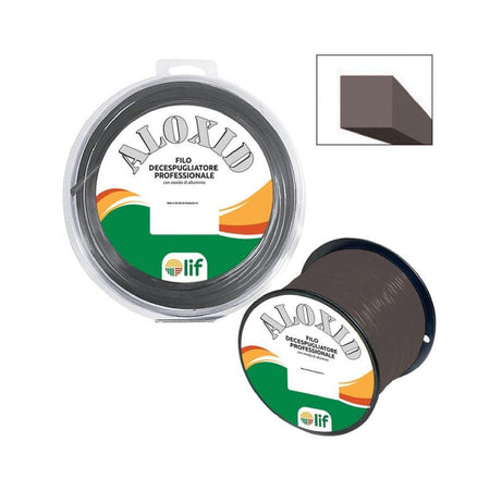 Filo decespugliatore professionale "Aloxid" in nylon/alluminio con profilo quadro