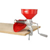 Spremipomodoro manuale con imbuto in plastica e cono filtro in acciaio inox