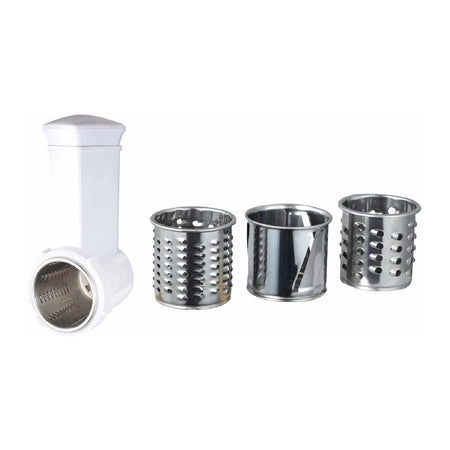 Accessorio con componenti per grattugiare e affettare verdure per spremipomodoro "Artus C25"