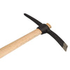 Piccone in acciaio temprato con occhio ovale fornito di manico in legno 1,5 kg