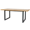 Tavolo in legno per cucina e soggiorno in legno con struttura in alluminio 180 x 90 cm
