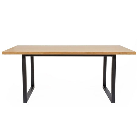 Tavolo in legno per cucina e soggiorno in legno con struttura in alluminio 180 x 90 cm